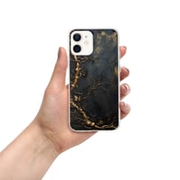 Image 14 of Gold and Black Tattered Texture Gnarled Roots Goth Inspired Clear Case for iPhone®