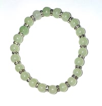 Green Glass Rondelle