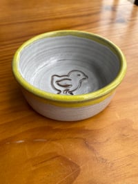 Image 2 of Chick Stamped Ramekins Yellow Rim