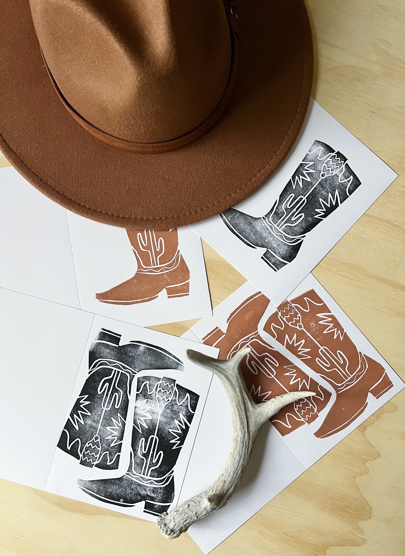 Cowboy Boot Card | Agave Artworks