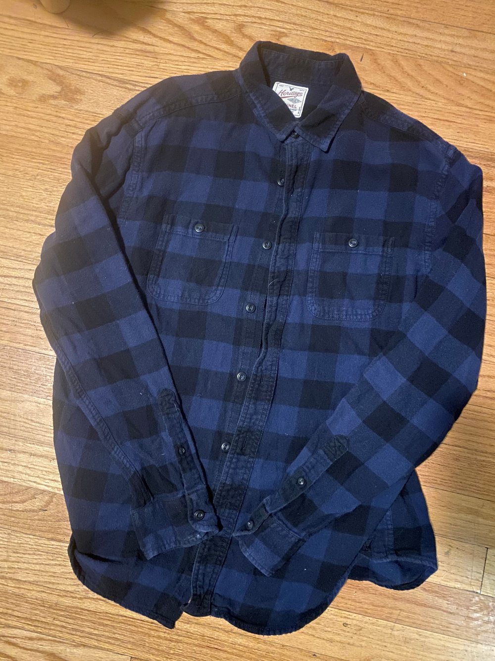 Fishtagram blue black lumberjack 