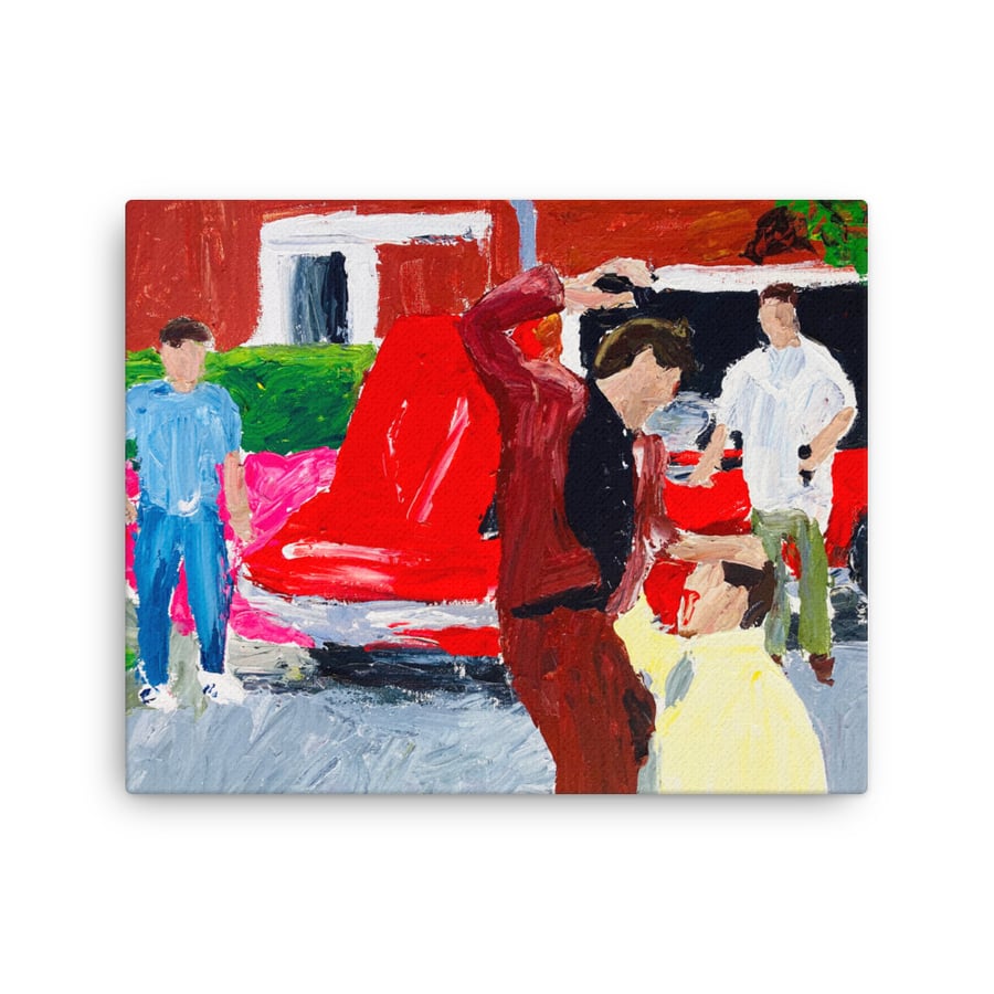 Image of Henry smashing face 16” x 20” canvas print