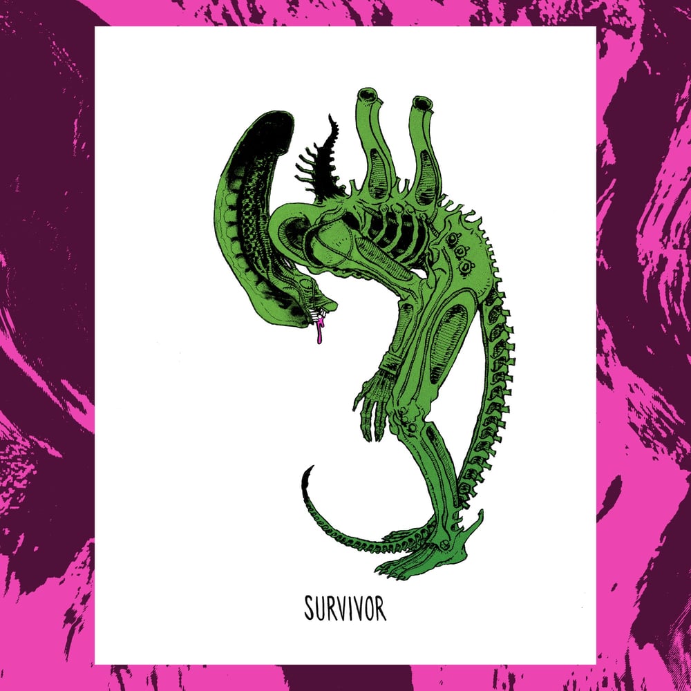 Image of "SURVIVOR" Alien Day Print