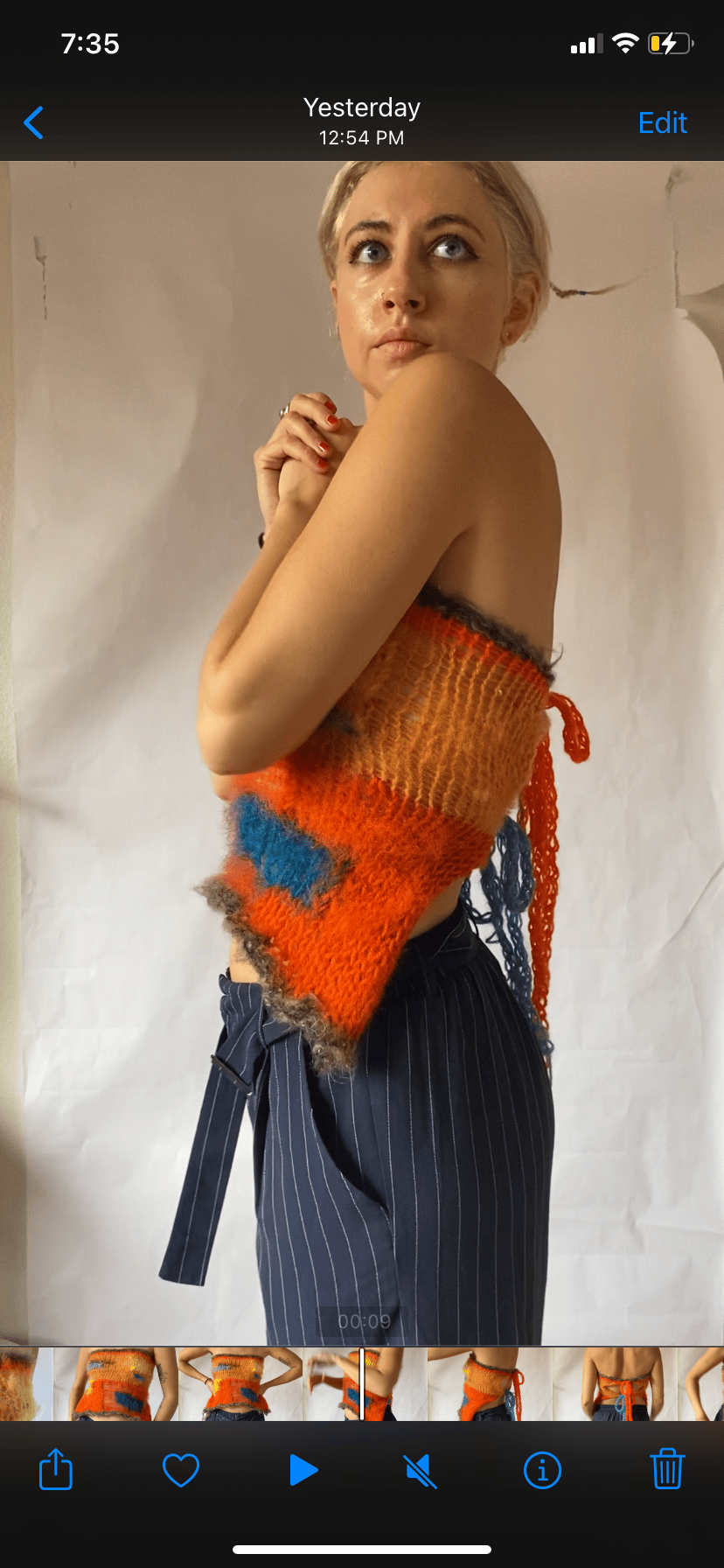 Fuzzy Sunset Tube Top