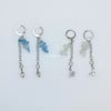 Clear Quartz & Aquamarine earrings 