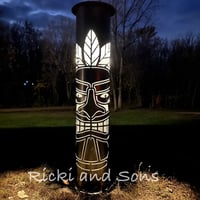 Image 1 of Garden Column - Rolled Garden Pillar - Tiki Man