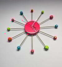 Image 2 of Whimsical Brights Facet Ball Clock