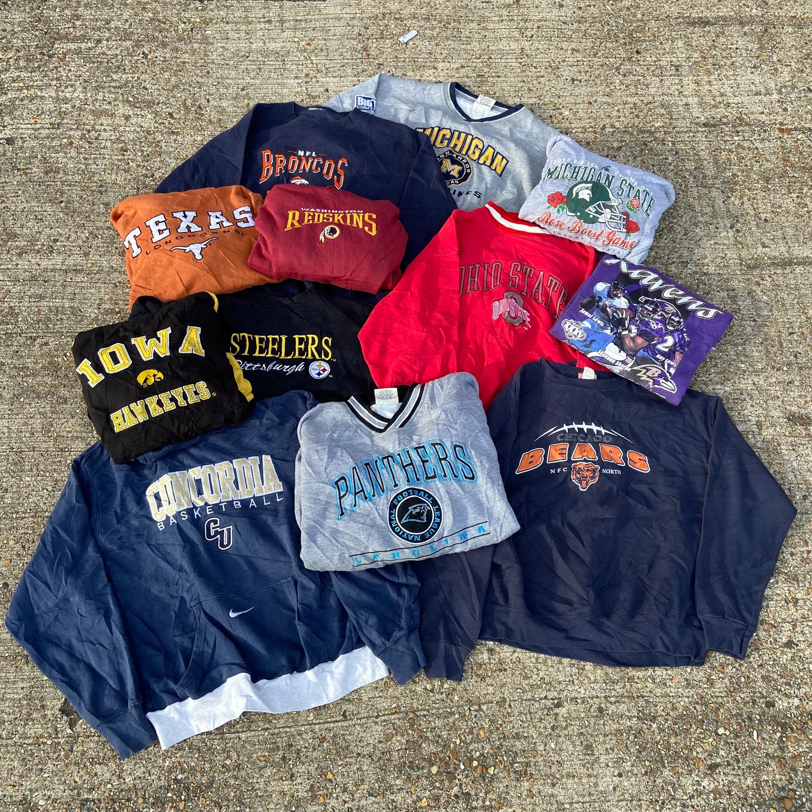 random college sweatshirts
