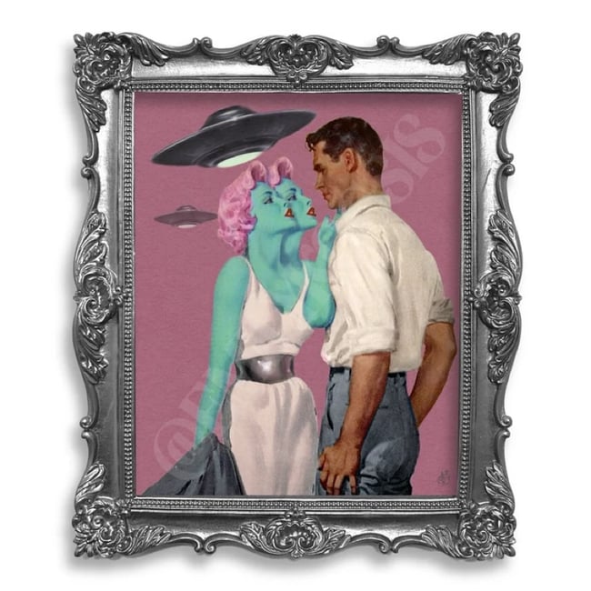 Retro Art Print // ‘Two Headed Women From Outer Space!’