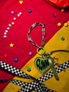 clown (green heart) bag chain!