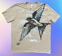 Image 1 of “FLY HIGH” CUSTOM PAINTED T-SHIRT XL