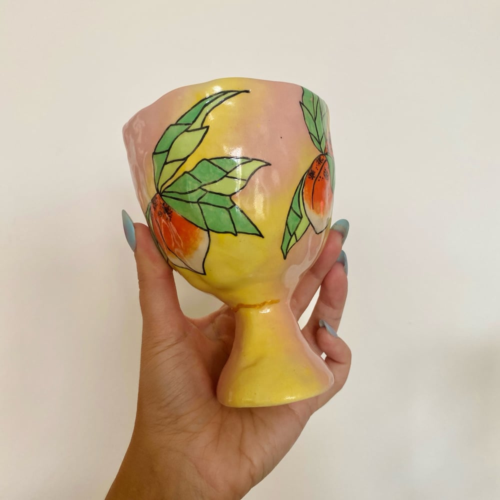 Image of Peach Wine Goblet