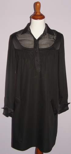 Image of Philosophy Di Alberta Ferretti Long Sleeve Casual Chic Black Dress