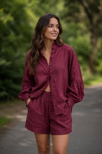 Image 1 of The Claret Linen Set 