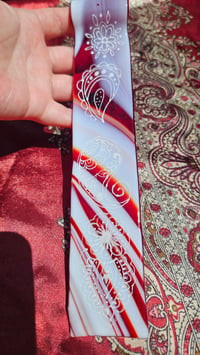 Image of Red & White Paisley Incense Holder 