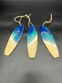 Epoxy Resin Wave Mini Surfboard Ornaments 