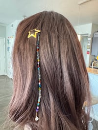 Image 4 of Cosmic Sprinkles Beaded Hair Clip