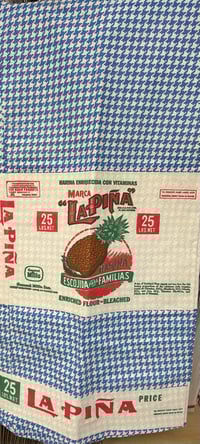 Feedsack 25 lbs flour bag with label on both sides