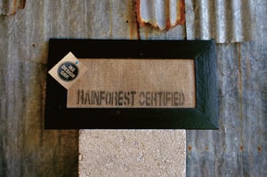Image of Reclaimed Pallet Wood & Burlap Bulletin Board [#12002]