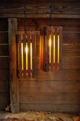 Image of Reclaimed Barn Wood Hanging Lamp [#13002]