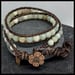 Image of DOUBLE WRAP BRACELET - Amazonite Faceted Floral