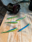 2 5/8" Split tail Skinny Minnow - Electric Blue