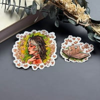 Image 2 of Book Butterfly Witch Sticker Duo