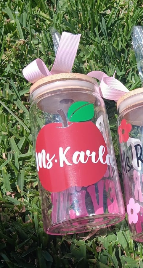 Image of teacher glass can 2 styles available 