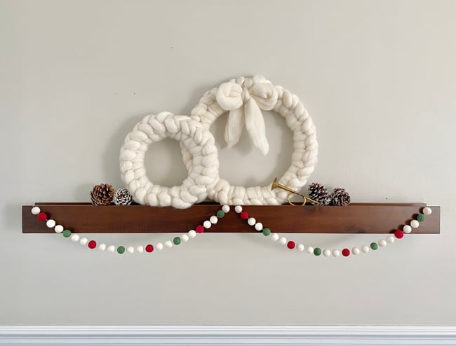 Classic Christmas Felt Ball Garland 