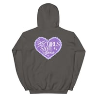 Image 16 of HOT GIRLS HAVE HEART HOODIE - PURPLE