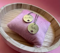 Image 1 of Custom engraved silver name necklaces