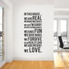 Family Rules - In This House We Do Wall Decal Sticker