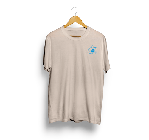 Image of Island club  Cream & blue T 