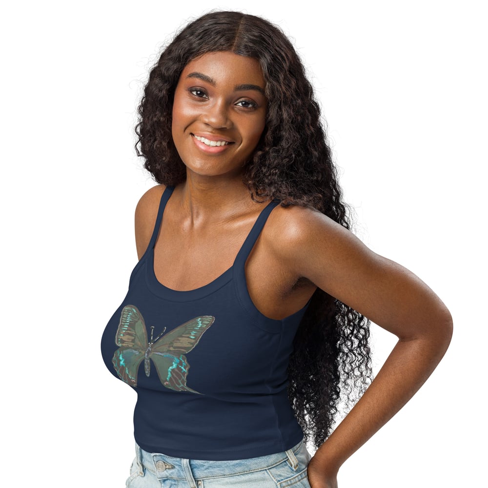 Butterfly Wishes Women’s micro-rib tank top