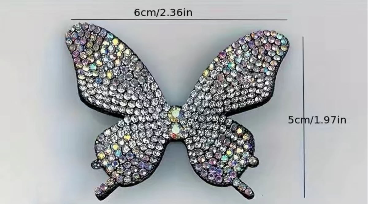 Wholesale CHGCRAFT 5 Pcs 5 Colors Butterfly Rhinestone Badge Reel 