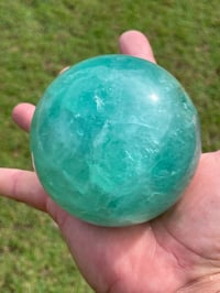 Image 15 of Aqua Fluorite Crystal Sphere #1822