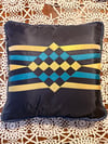 Osage Ribbonwork Pillow 18x18 Navy