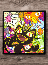 Image 1 of Le:10 “Meowthism Graphiti” Moodmat w/ @catnapz.art (6 available)