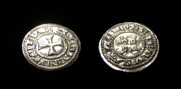 Image of King Baldwin of Jerusalem, Silver Denier, Crusades Type, "Kingdom of Heaven"