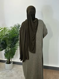 Image 1 of khaki jersey hijāb