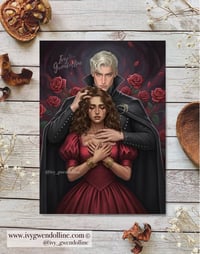 Image 2 of Helena & Kaine inspired fan art print /  Bookmark / Page Overlay