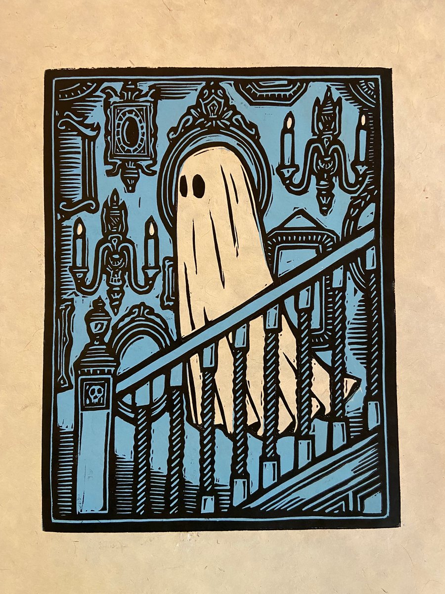 Wandering Ghost Block Print | Brian Reedy