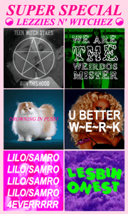 Image of SUPER SPECIAL STICKER PACK: VOL 1. ☯ LEZZIES N' WITCHEZ ☯