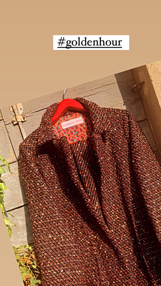 Image of Party coat boucle' bordeaux