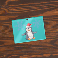 Image 1 of Acrylic ornament (Christmas Penguin with snowflakes)