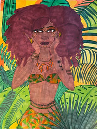 Tropical Melanin Artwork Print by Kiana Cyré