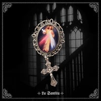 Image 1 of Sanctus Catholic Brooch - Silver