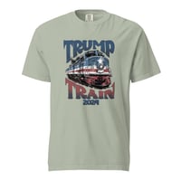 Image 3 of Trump Train Retro 2024 Unisex Garment-Dyed Heavyweight T-shirt