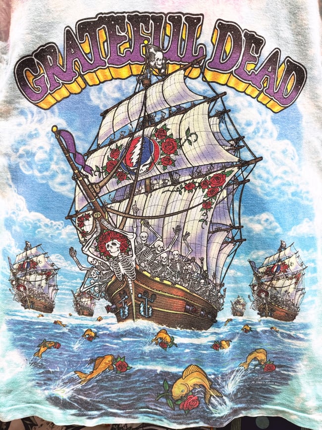 Rare Grateful Dead 1993 Ship of Fools T-Shirt - Size L