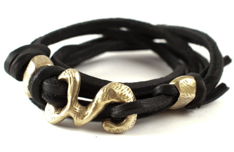 Image of Rawhide wrap bracelet